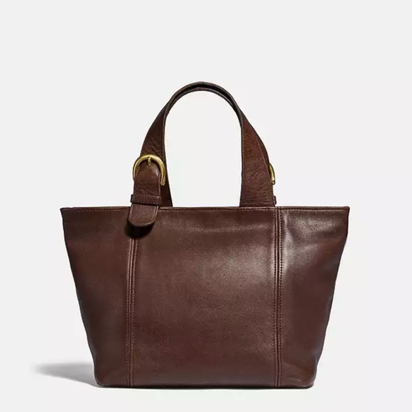 Coach Waverly Brown Leather Tote Bag - Picture 1 of 11